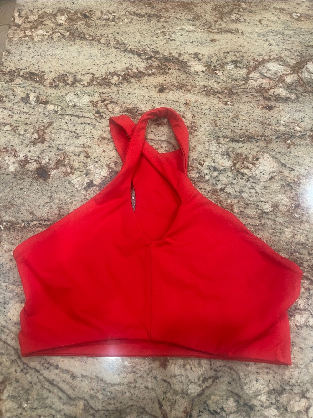 Bombshell Sportswear Red High-Neck Sports Bra